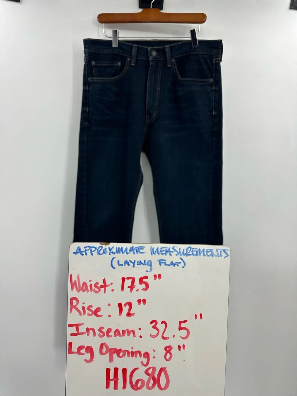 Levi's 505 Dark Blue Straight-Leg Jeans 34x34
